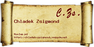 Chladek Zsigmond névjegykártya