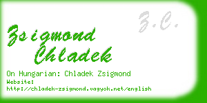 zsigmond chladek business card
